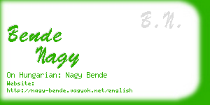 bende nagy business card